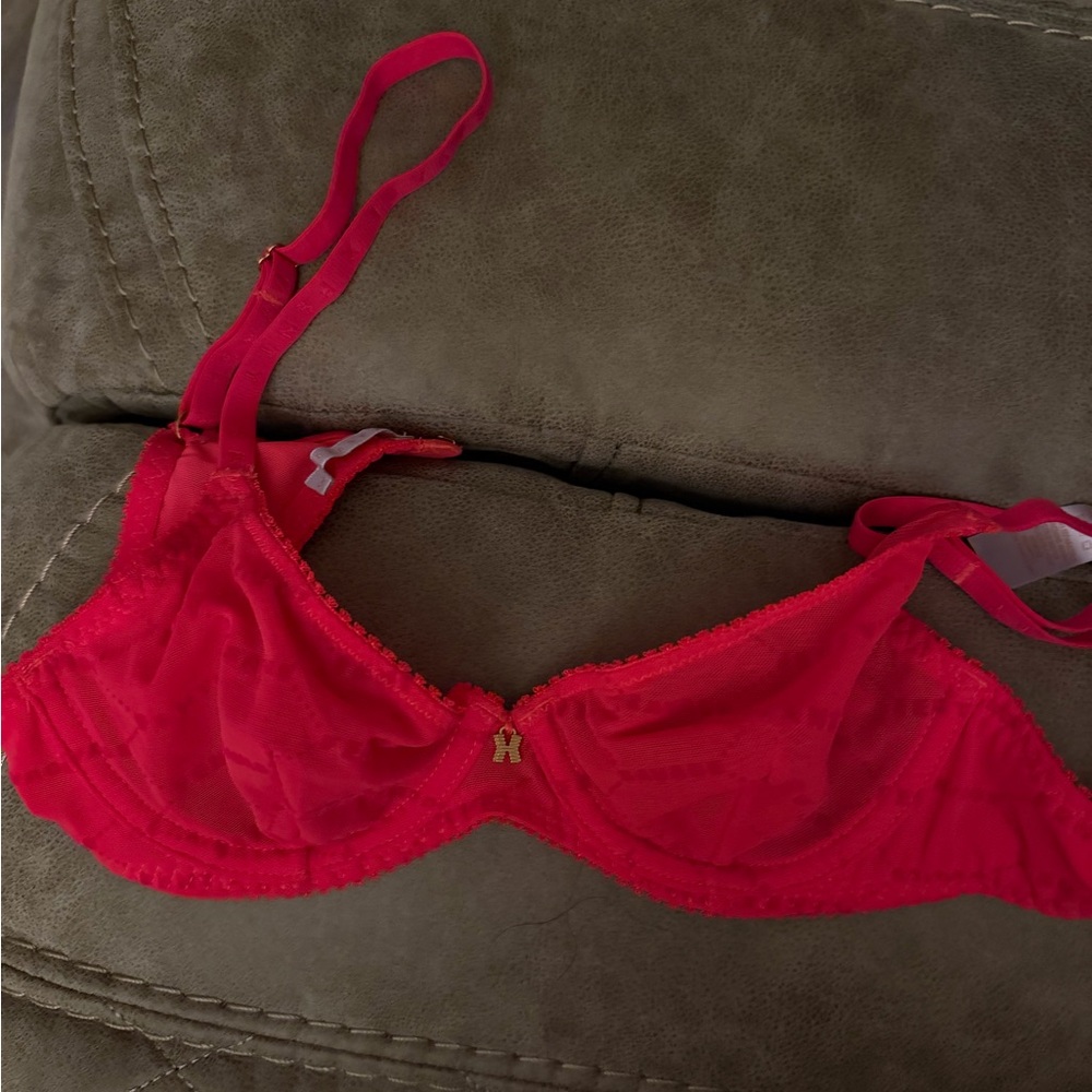 Savage X Fenty Vibrant Red Lace Bra